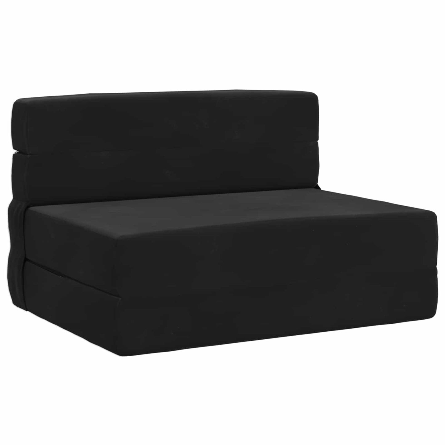Klappsofa Bett Schwarz 190 x 100 x 15 cm Samt