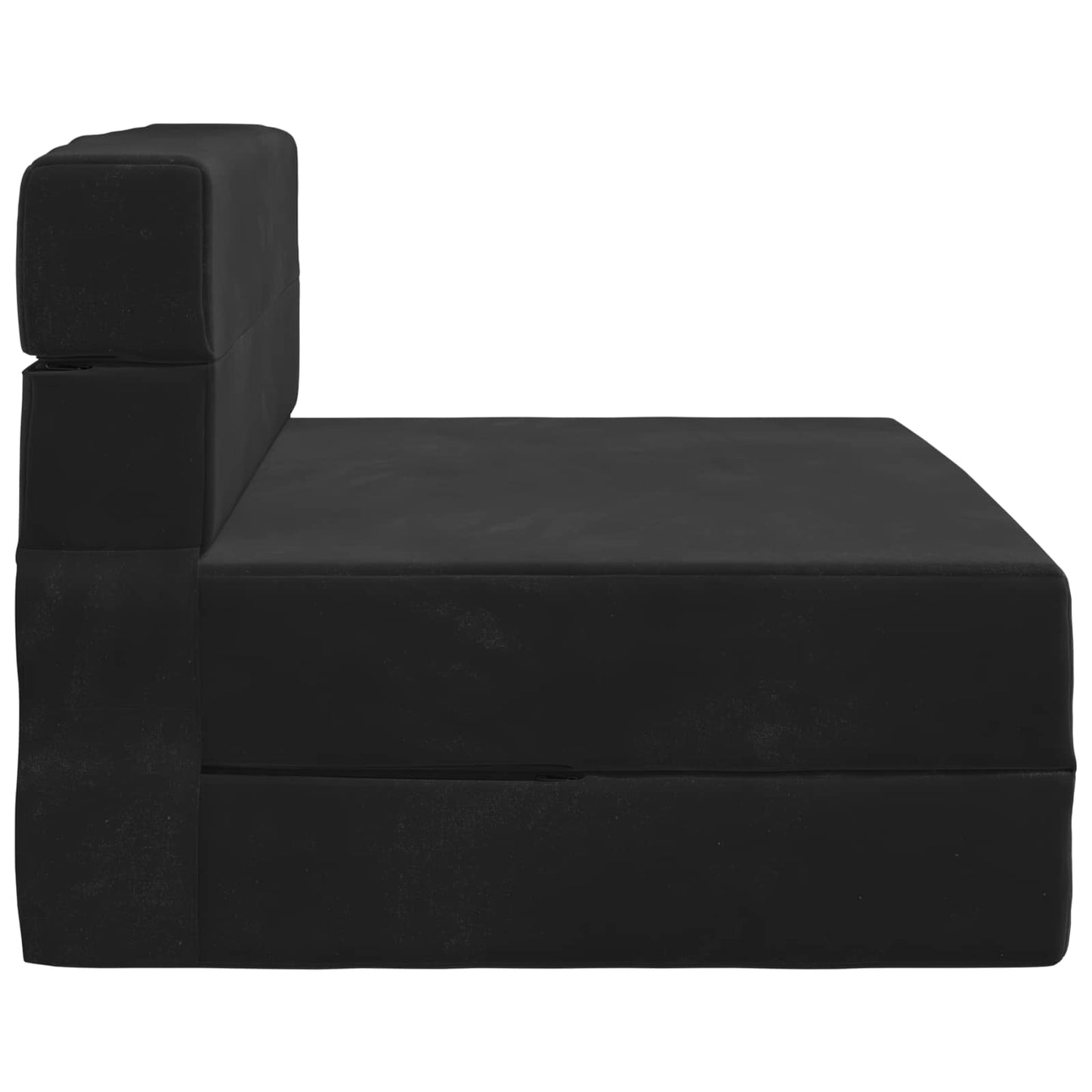 Klappsofa Bett Schwarz 190 x 100 x 15 cm Samt