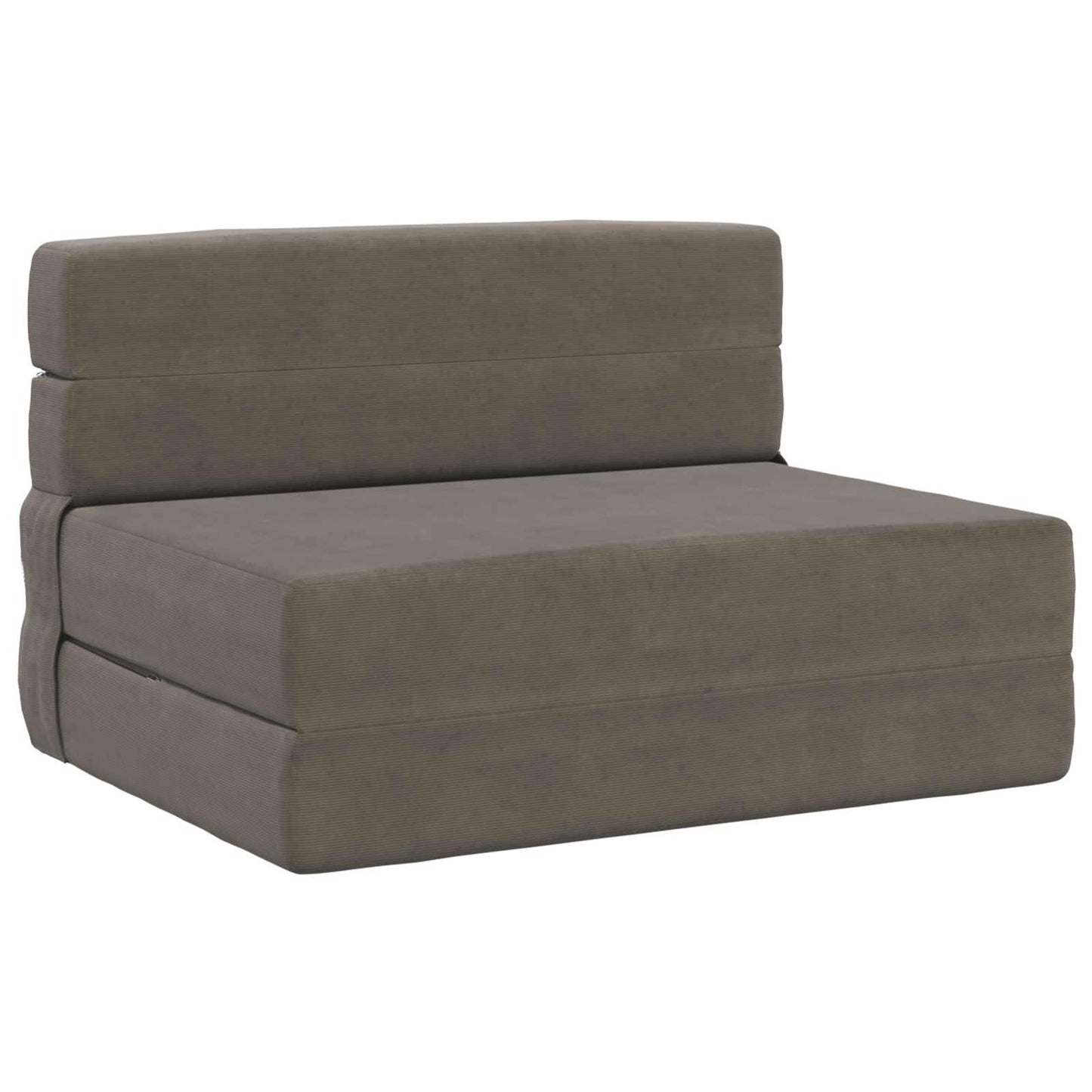 Klappsofa Bett Hellgrau 190 x 100 x 15 cm Cordstoff