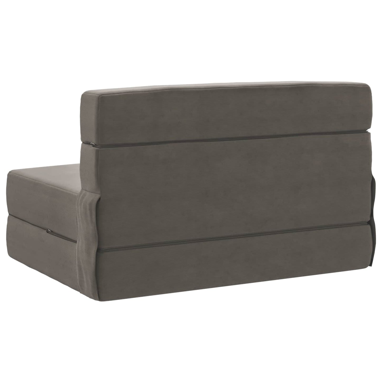 Klappsofa Bett Hellgrau 190 x 100 x 15 cm Cordstoff