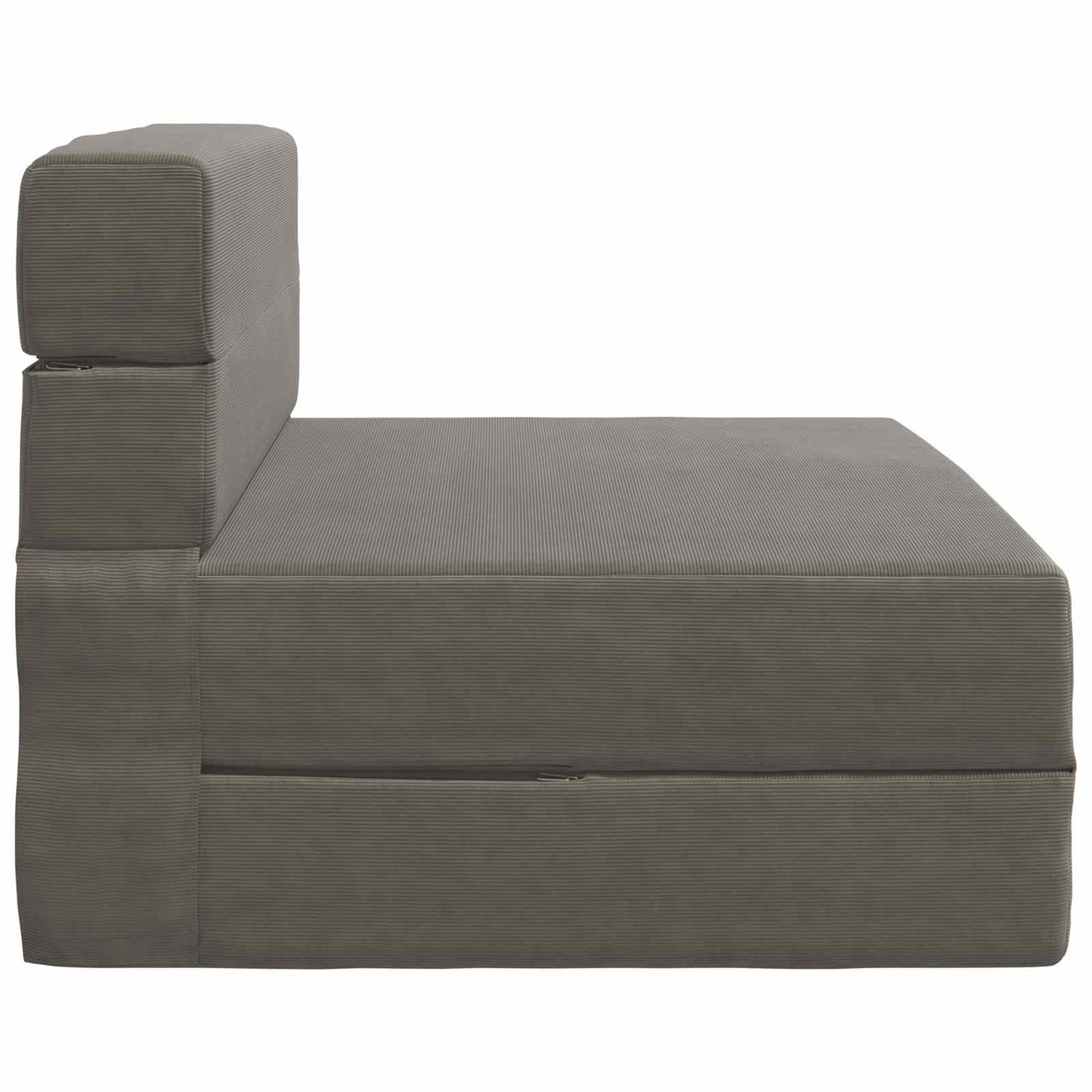 Klappsofa Bett Hellgrau 190 x 100 x 15 cm Cordstoff