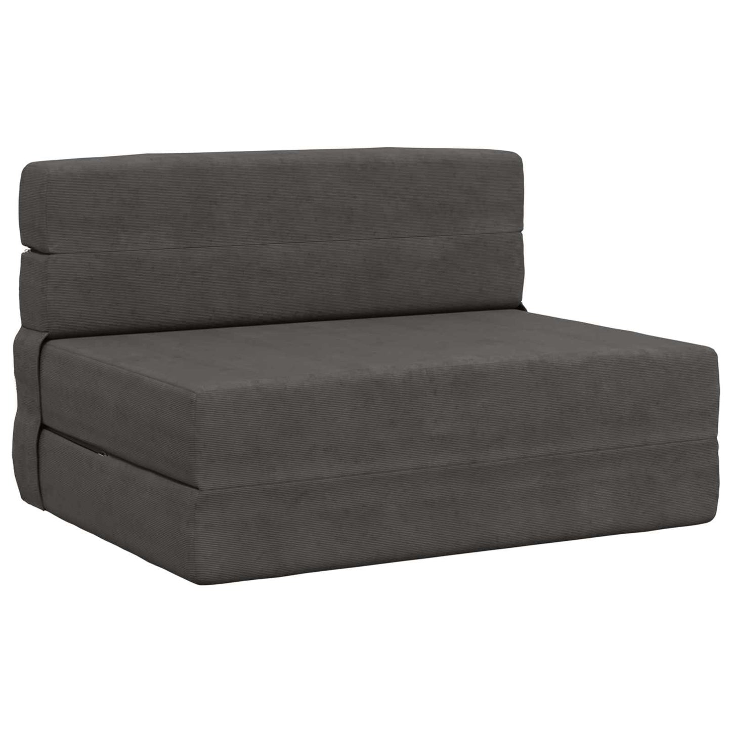 Klappsofa Bett Dunkelgrau 190 x 100 x 15 cm Cordstoff