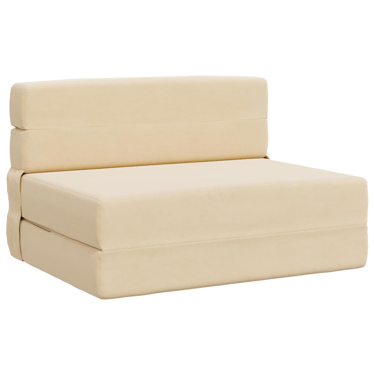 Klappsofa Bett Creme 190 x 100 x 15 cm Cordstoff