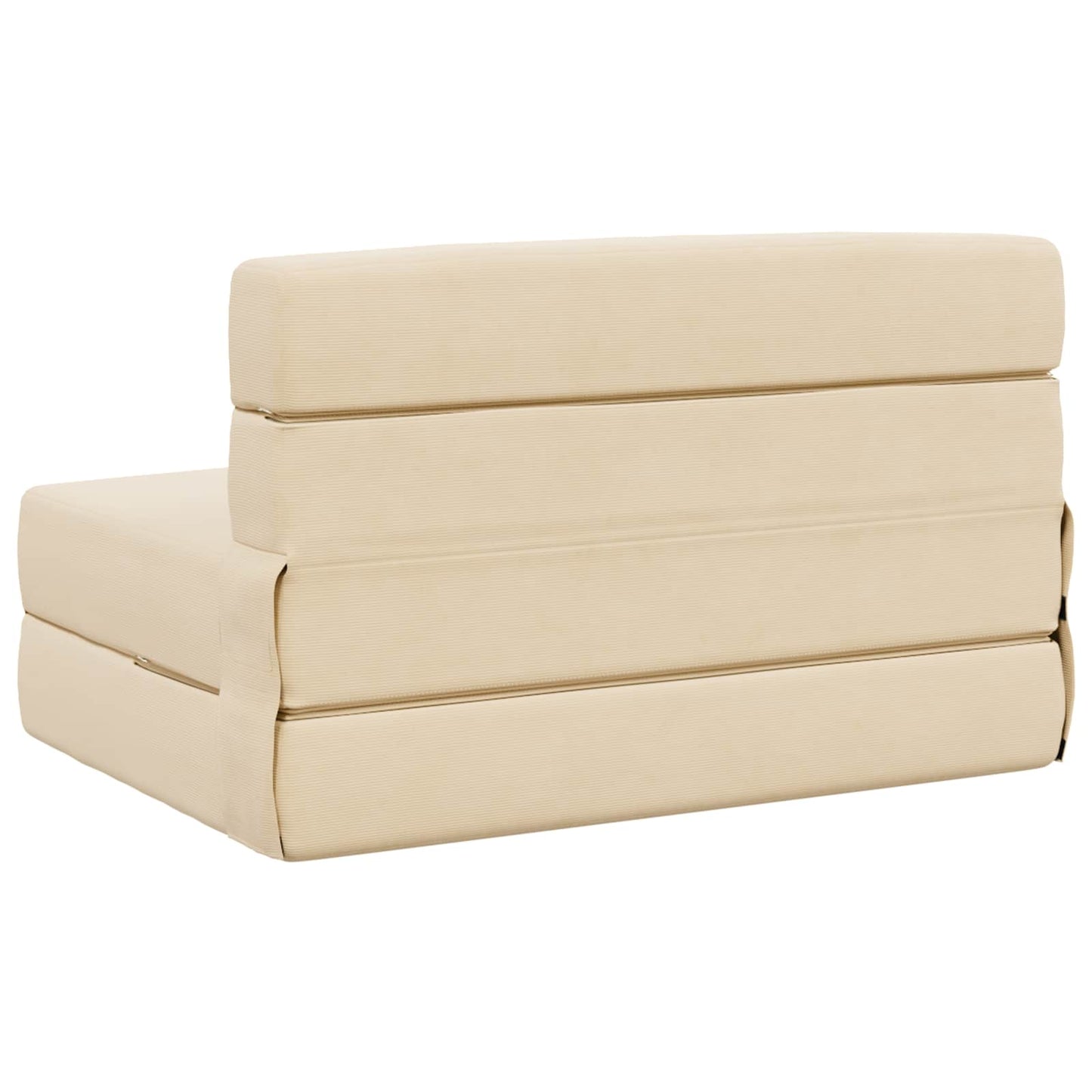 Klappsofa Bett Creme 190 x 100 x 15 cm Cordstoff