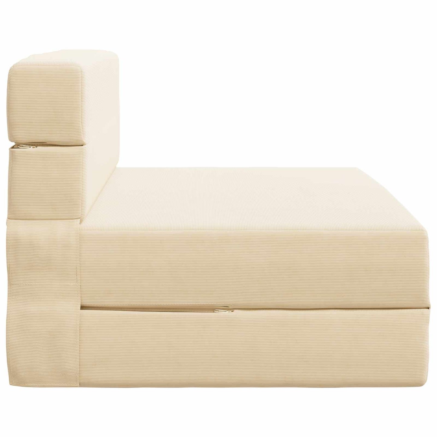 Klappsofa Bett Creme 190 x 100 x 15 cm Cordstoff