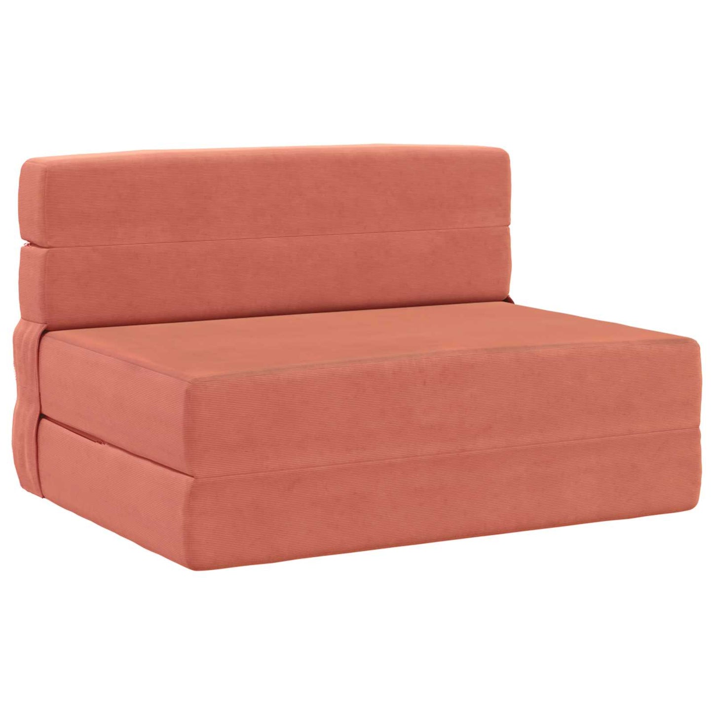 Klappsofa Bett Rot-Orange 190 x 100 x 15 cm Cordstoff