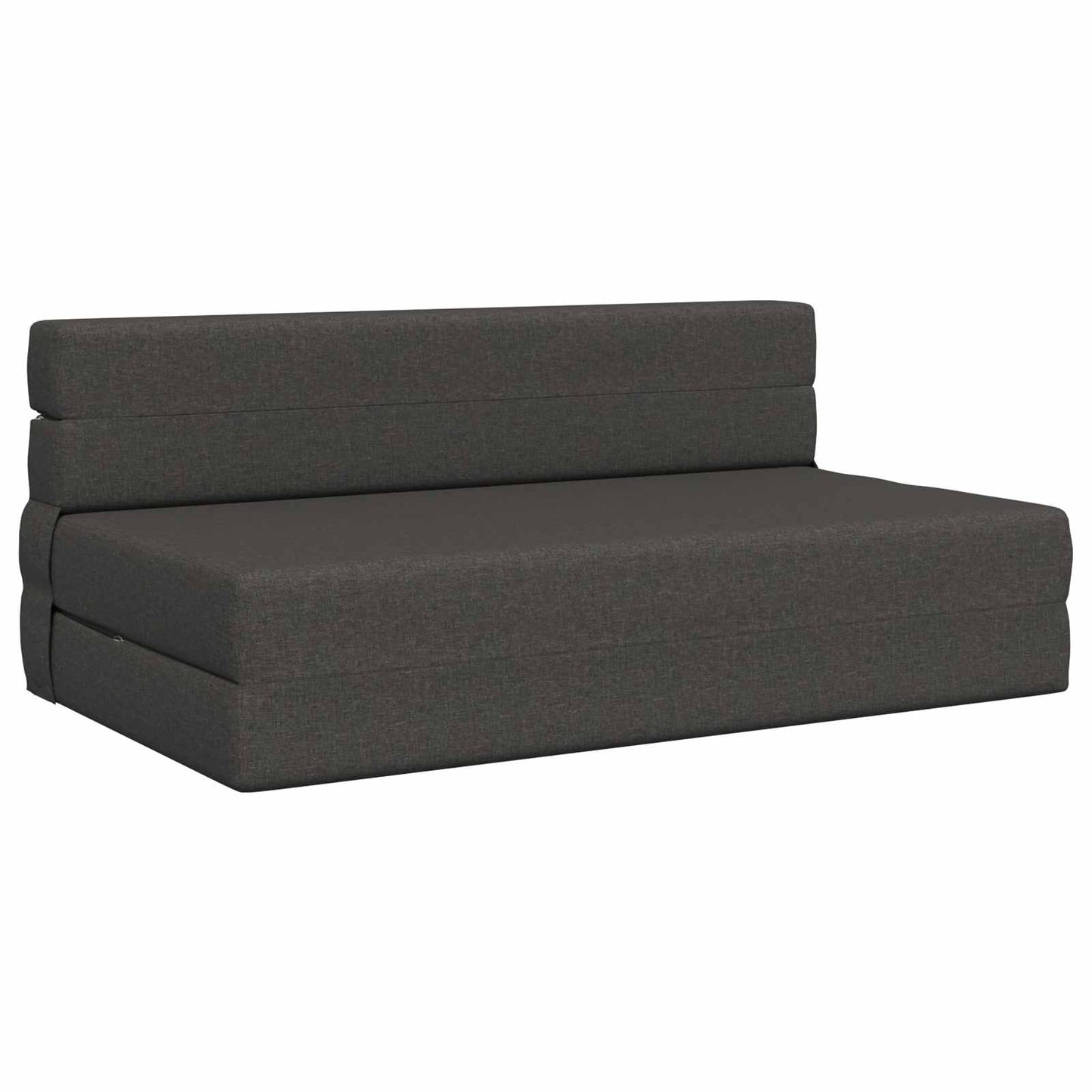 Klappsofa Bett Dunkelgrau 203 x 152 x 15 cm Stoff