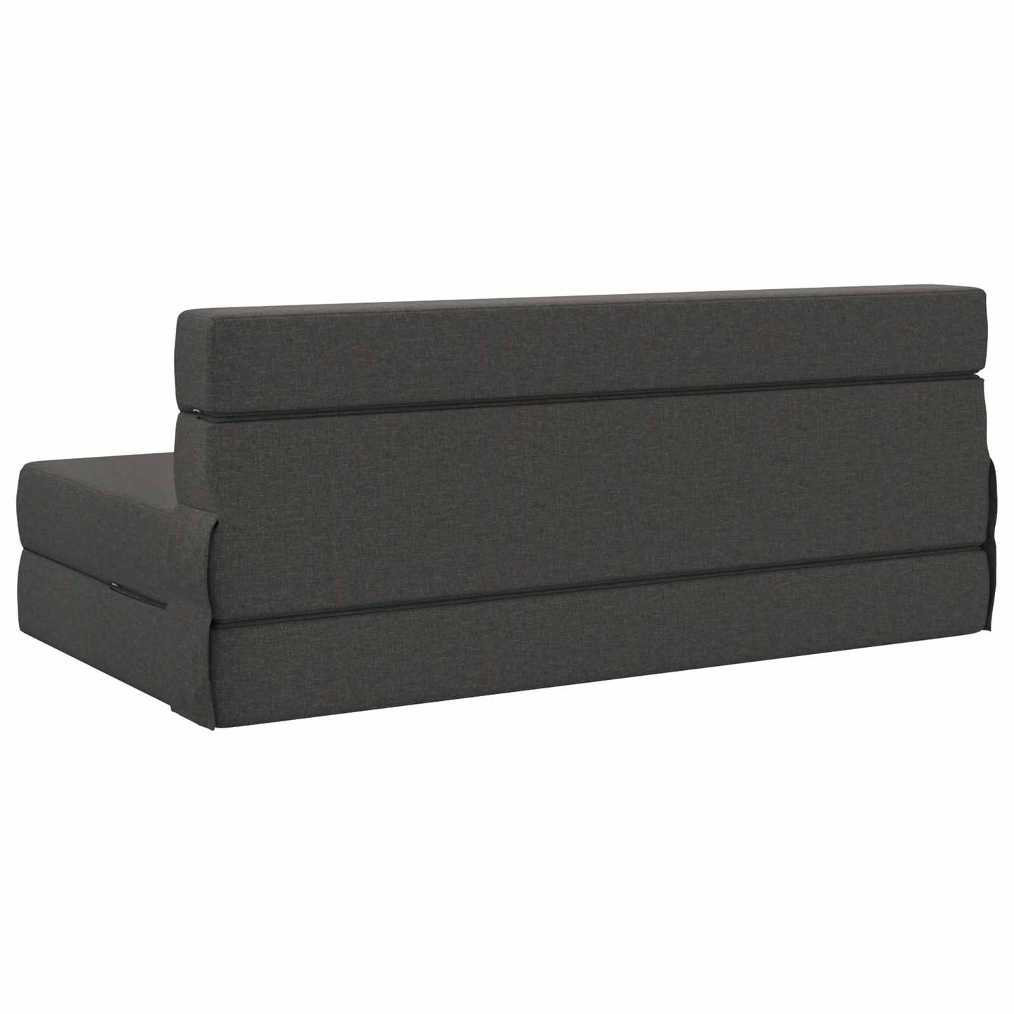 Klappsofa Bett Dunkelgrau 203 x 152 x 15 cm Stoff