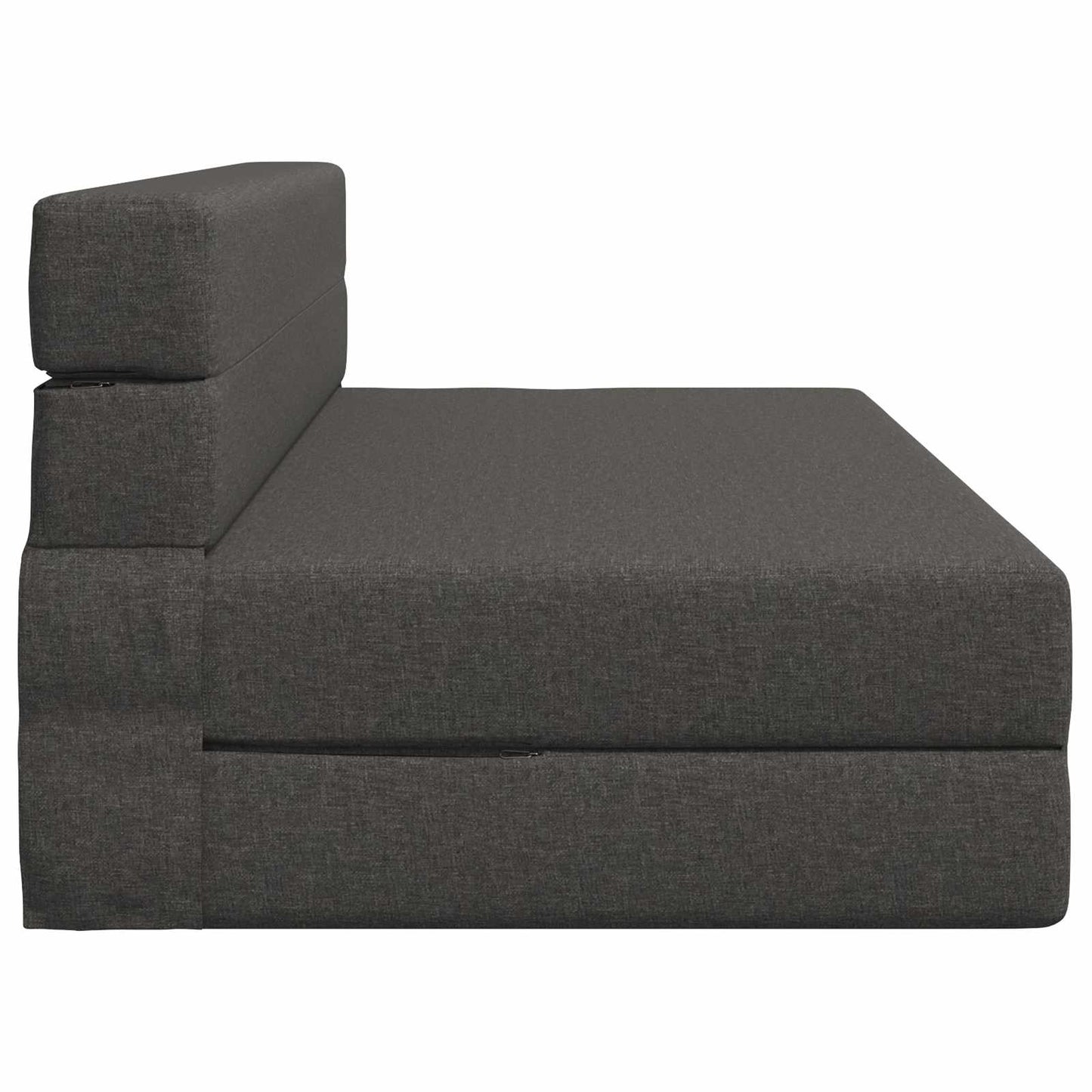 Klappsofa Bett Dunkelgrau 203 x 152 x 15 cm Stoff