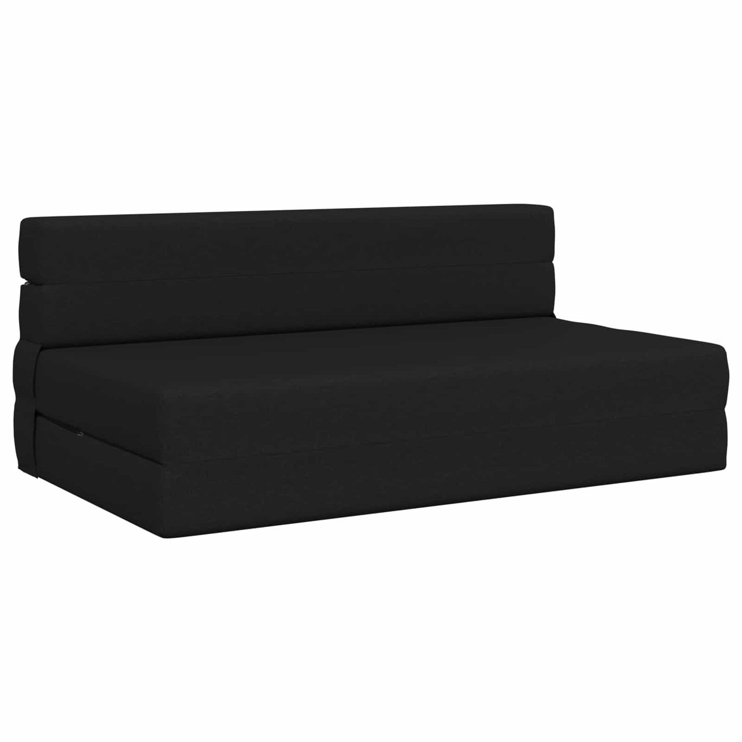 Klappsofa Bett Schwarz 203 x 152 x 15 cm Stoff
