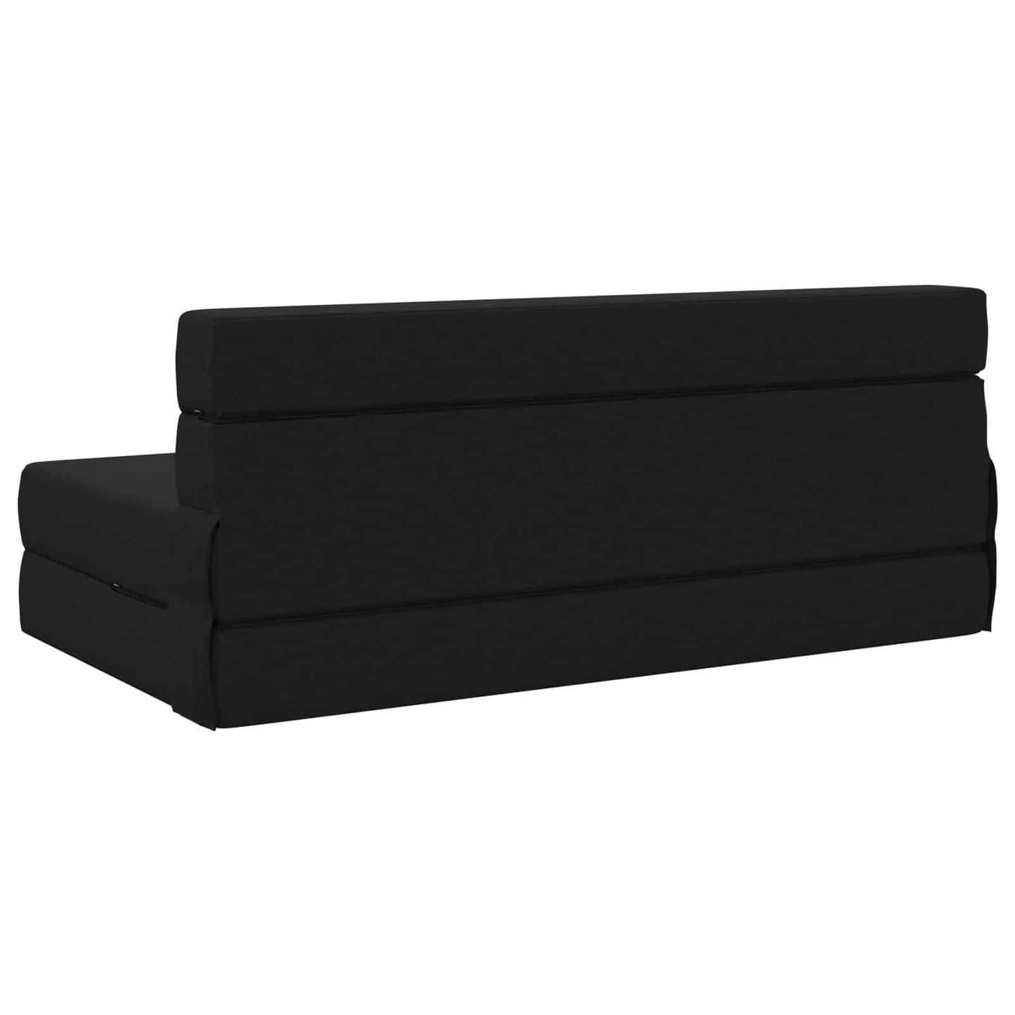 Klappsofa Bett Schwarz 203 x 152 x 15 cm Stoff