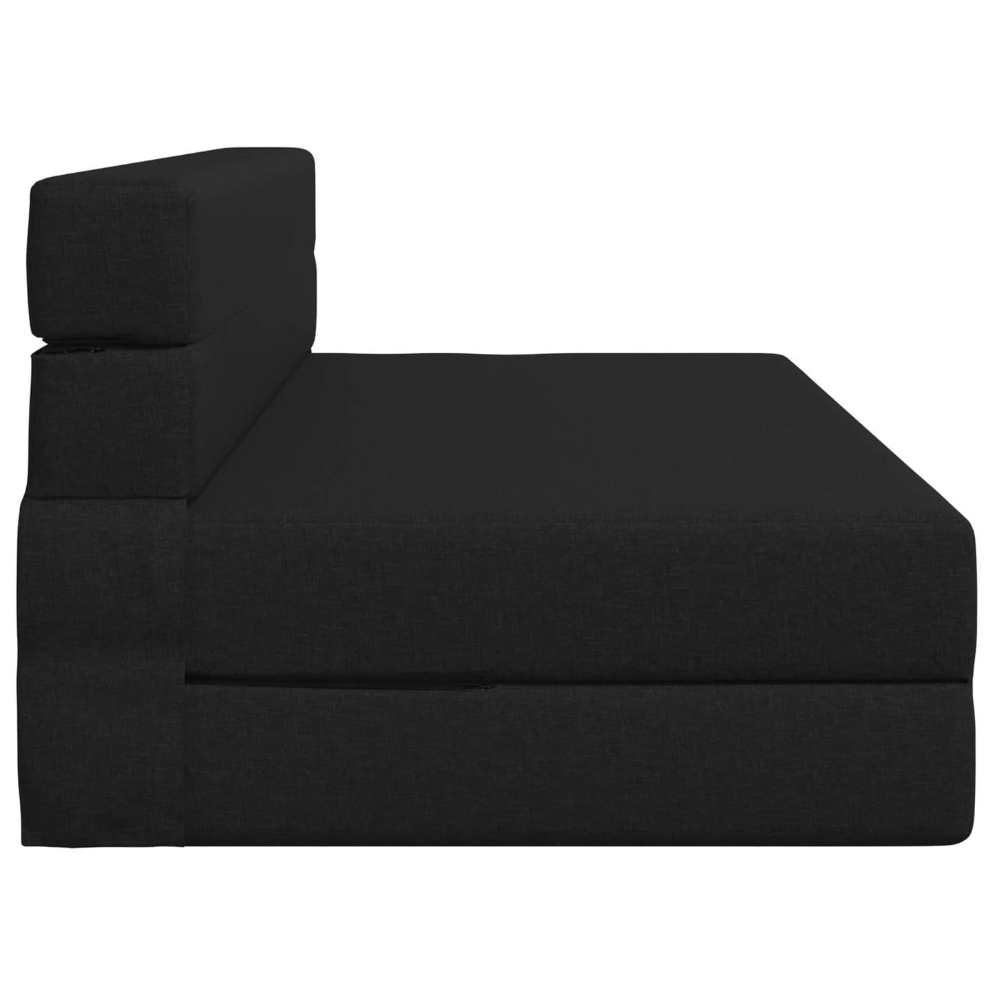 Klappsofa Bett Schwarz 203 x 152 x 15 cm Stoff