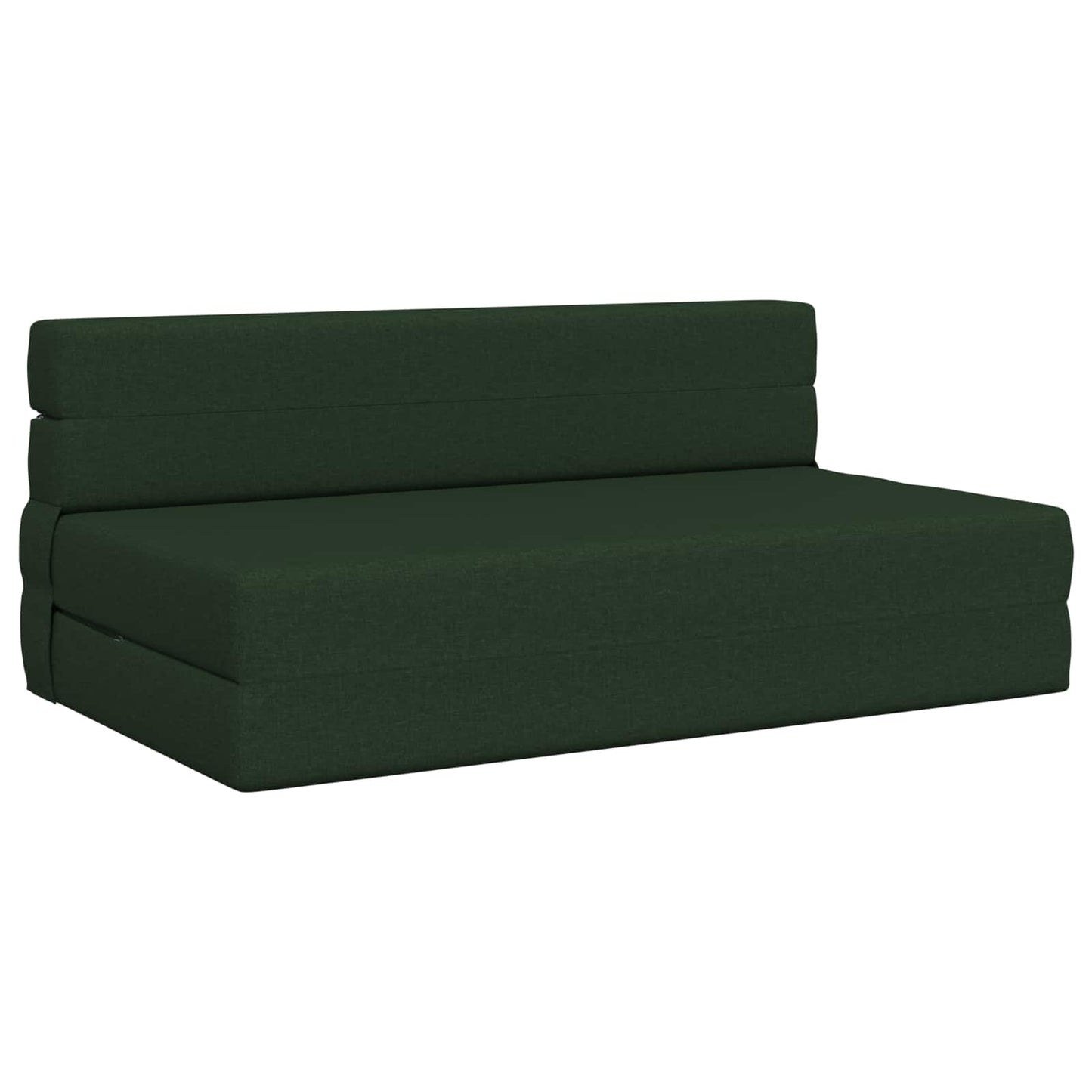 Klappsofa Bett Dunkelgrün 203 x 152 x 15 cm Stoff