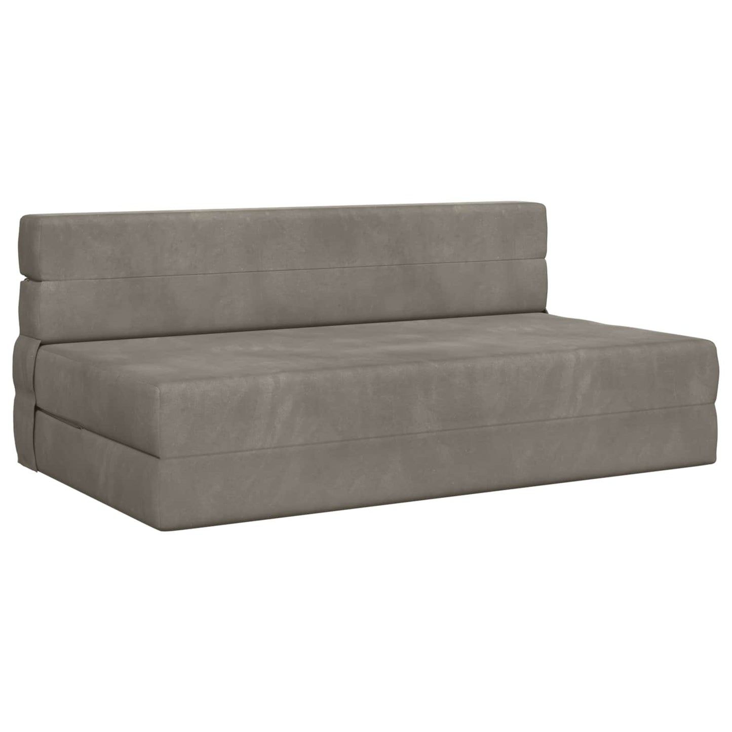 Klappsofa Bett Hellgrau 203 x 152 x 15 cm Samt