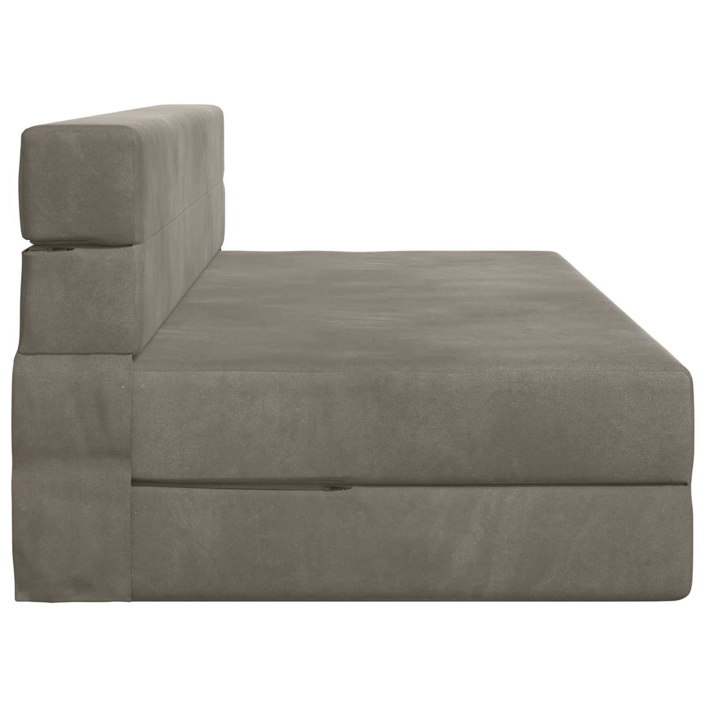 Klappsofa Bett Hellgrau 203 x 152 x 15 cm Samt