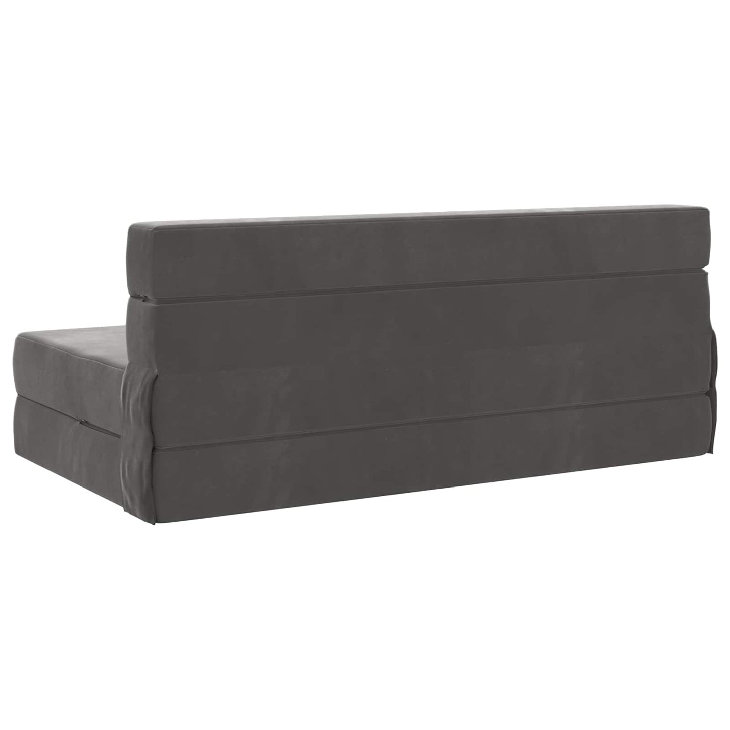 Klappsofa Bett Dunkelgrau 203 x 152 x 15 cm Samt