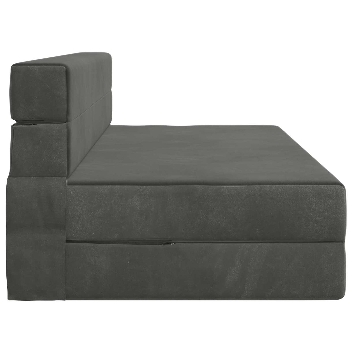 Klappsofa Bett Dunkelgrau 203 x 152 x 15 cm Samt