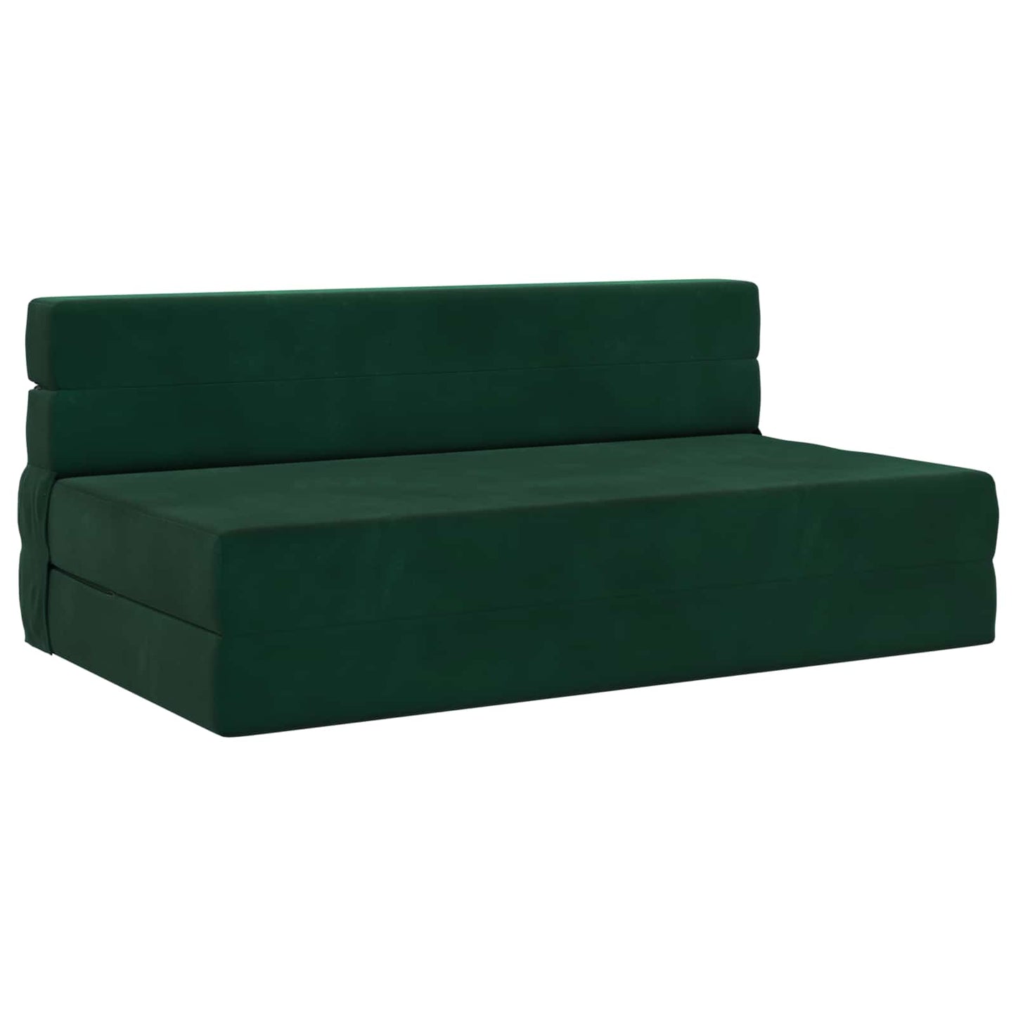 Klappsofa Bett Dunkelgrün 203 x 152 x 15 cm Samt
