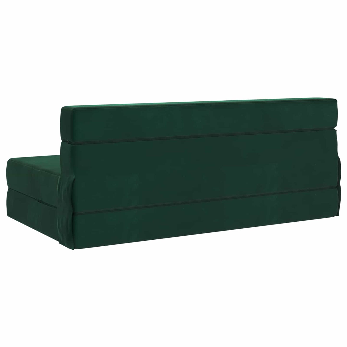 Klappsofa Bett Dunkelgrün 203 x 152 x 15 cm Samt