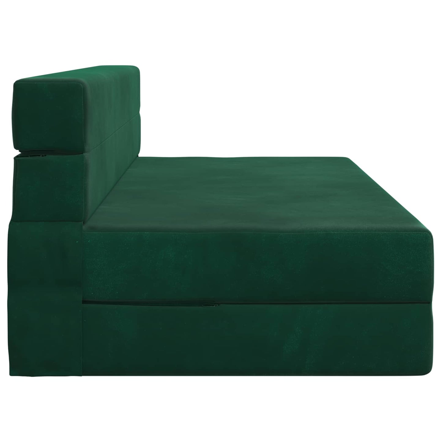Klappsofa Bett Dunkelgrün 203 x 152 x 15 cm Samt
