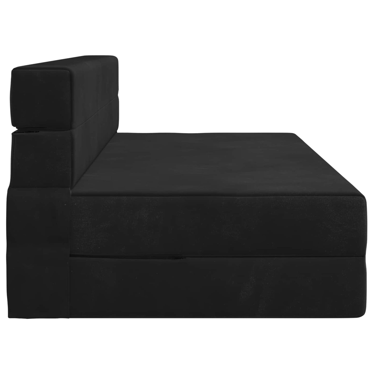 Klappsofa Bett Schwarz 203 x 152 x 15 cm Samt