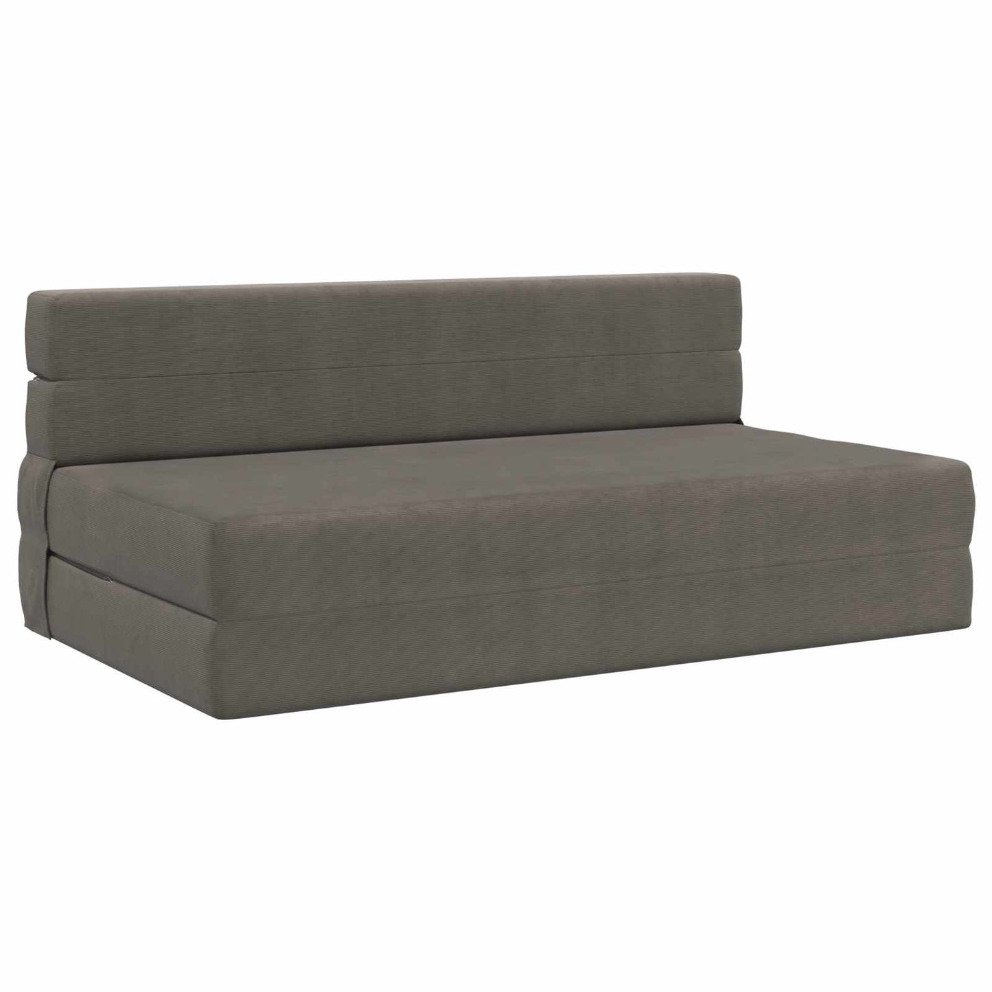 Klappsofa Bett Hellgrau 203 x 152 x 15 cm Cordstoff