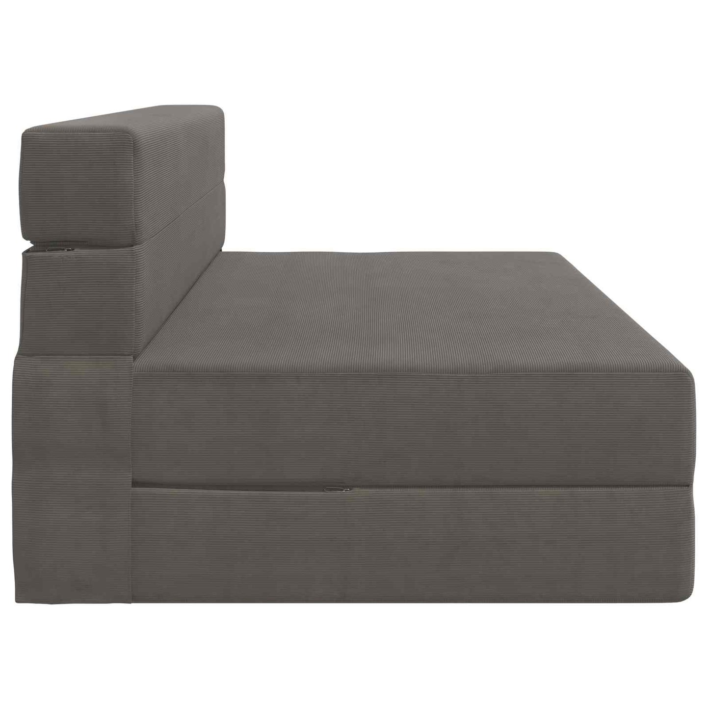 Klappsofa Bett Hellgrau 203 x 152 x 15 cm Cordstoff