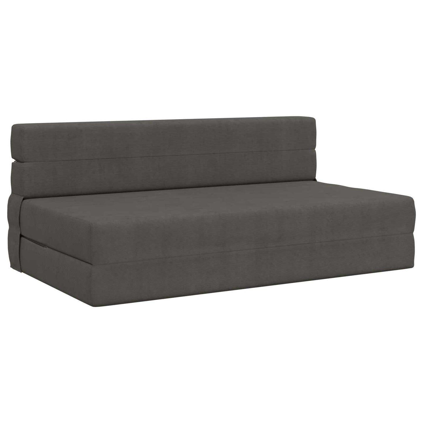Klappsofa Bett Dunkelgrau 203 x 152 x 15 cm Cordstoff