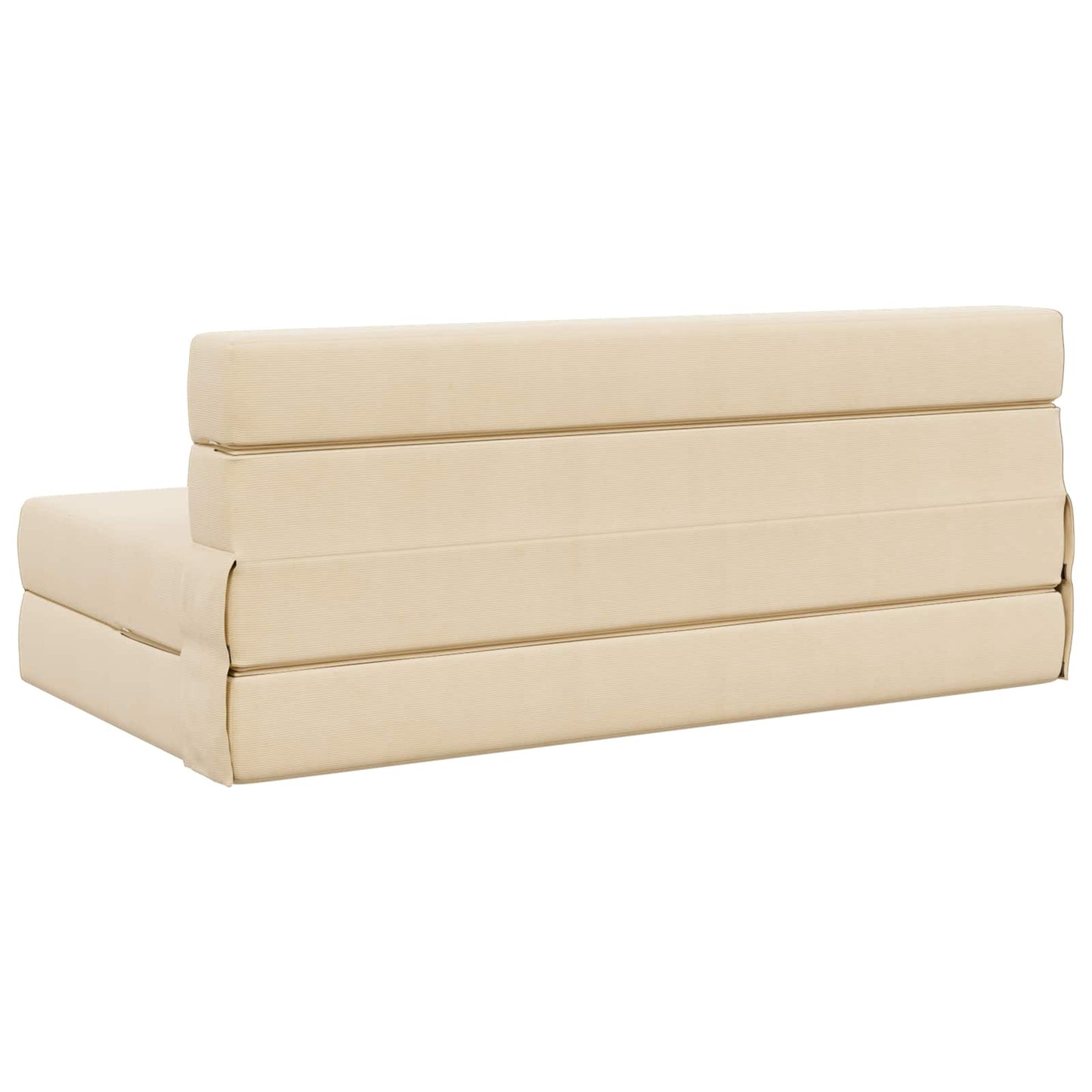 Klappsofa Bett Creme 203 x 152 x 15 cm Cordstoff