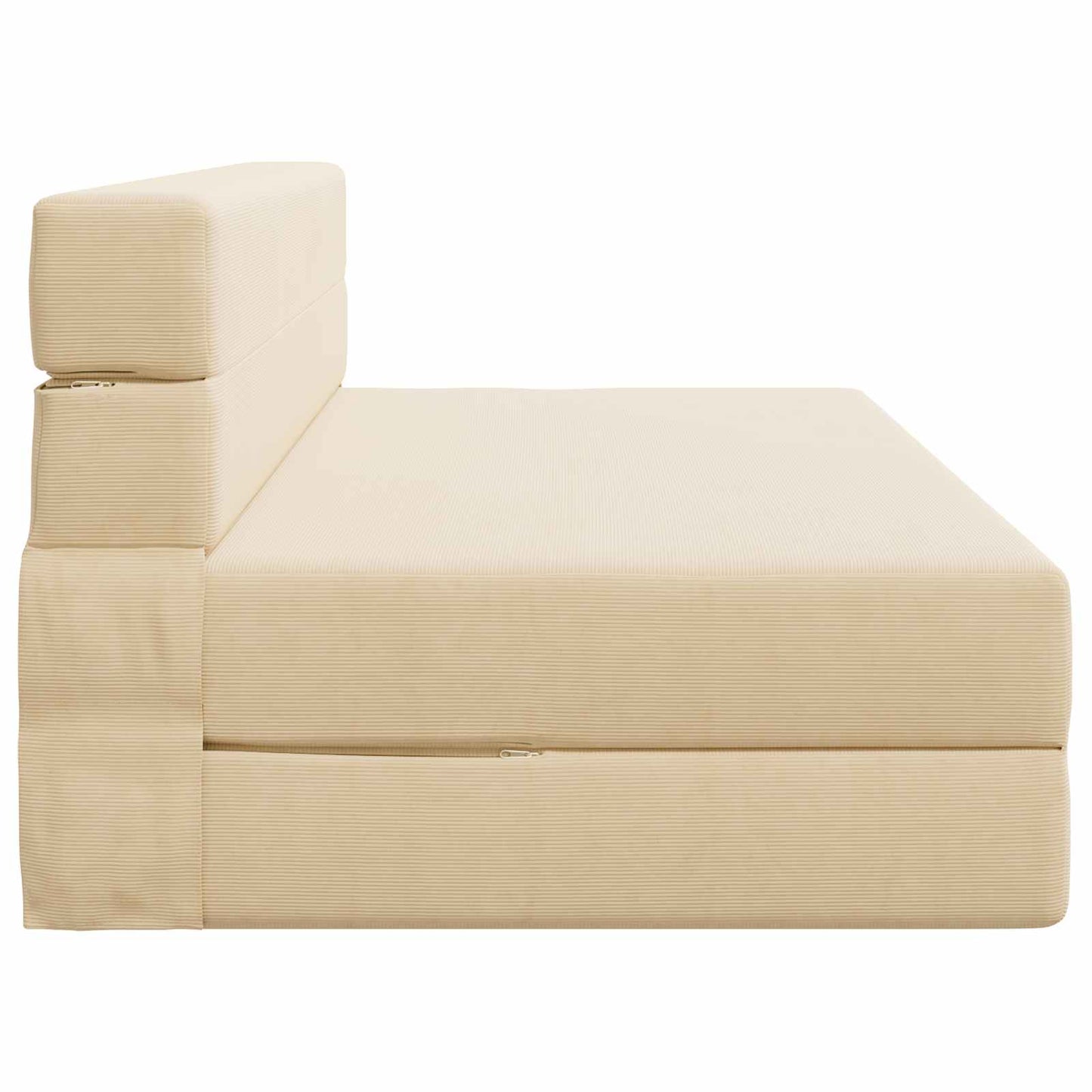 Klappsofa Bett Creme 203 x 152 x 15 cm Cordstoff