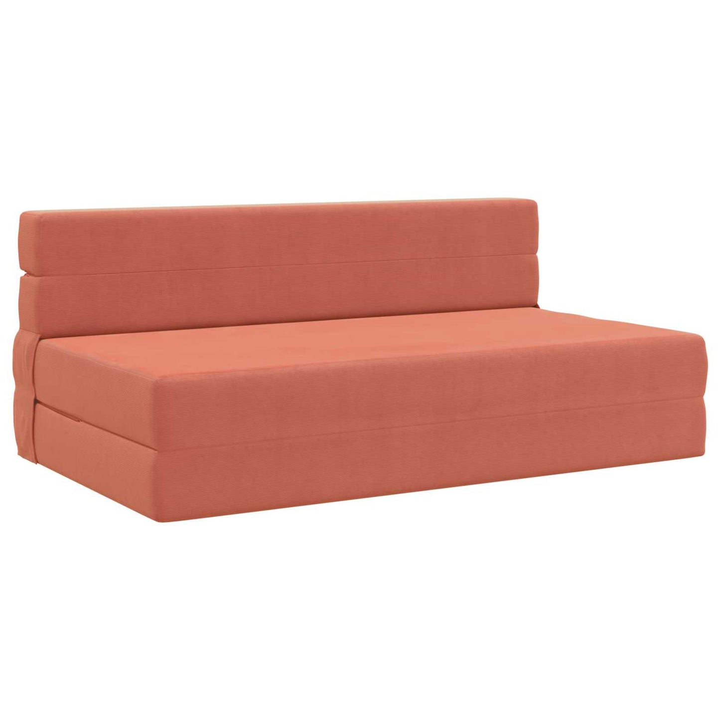 Klappsofa Bett Rot-Orange 203 x 152 x 15 cm Cordstoff