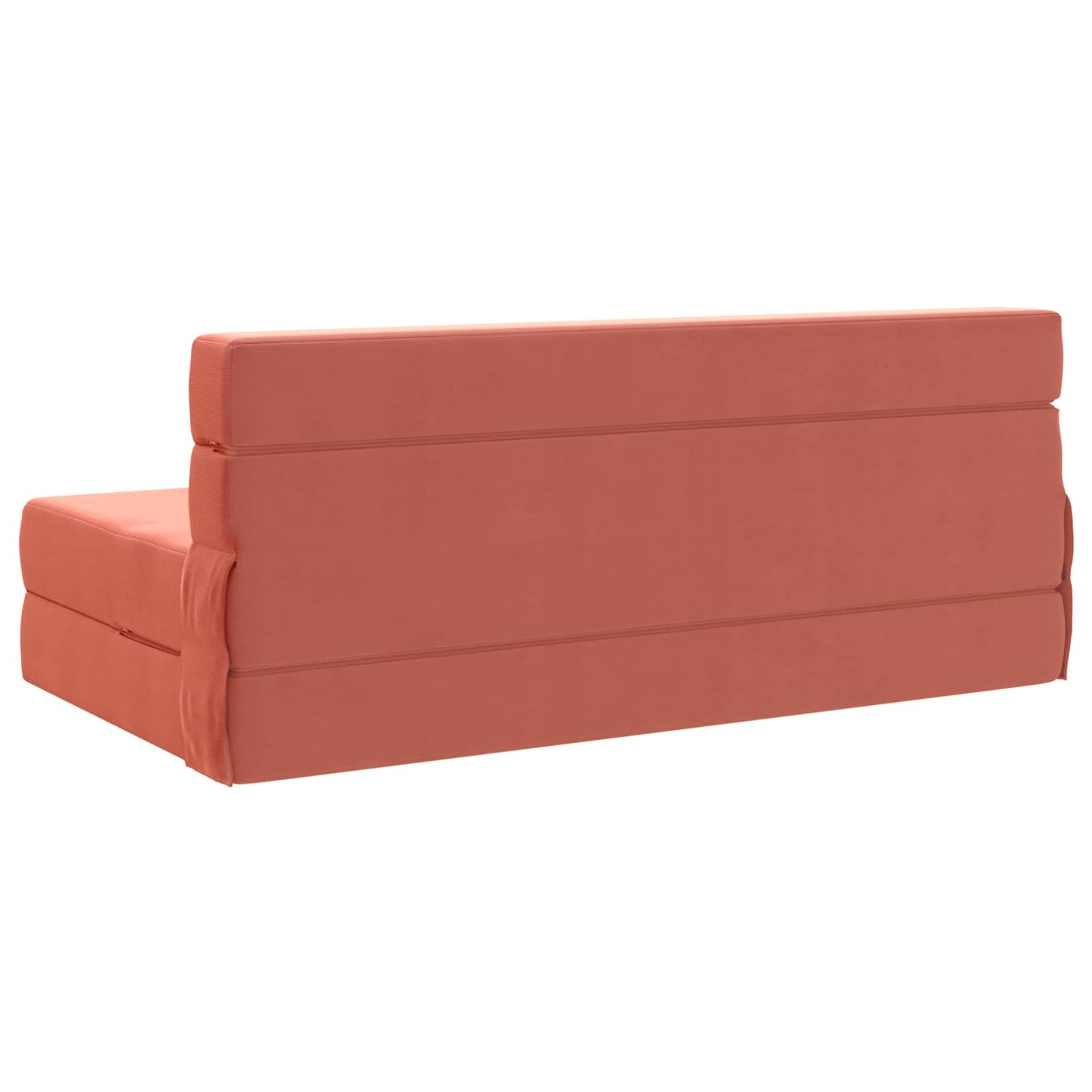 Klappsofa Bett Rot-Orange 203 x 152 x 15 cm Cordstoff