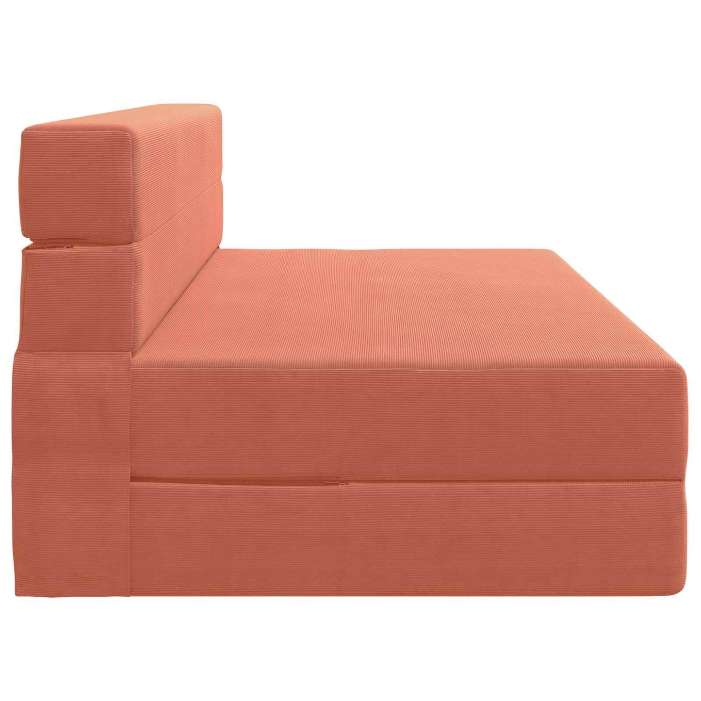 Klappsofa Bett Rot-Orange 203 x 152 x 15 cm Cordstoff