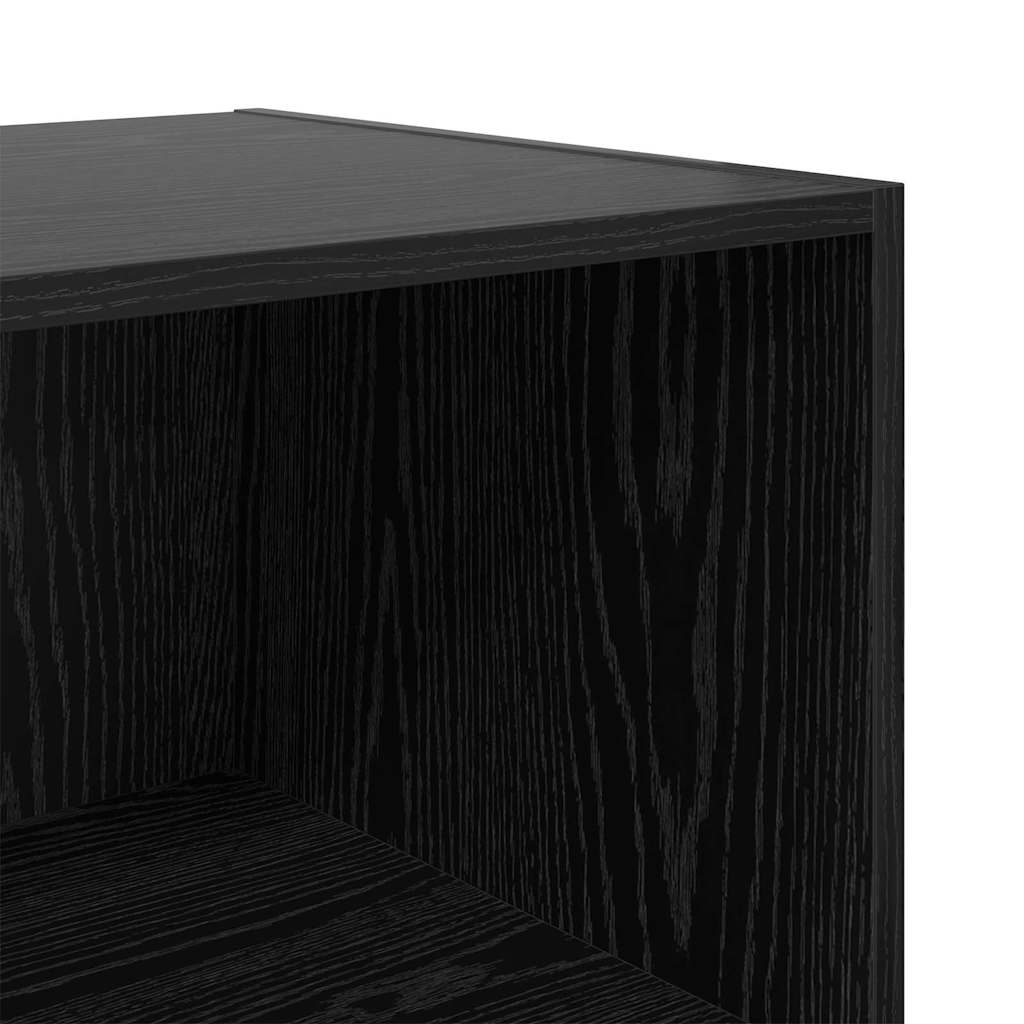 Kleiderschrank mit Regal Schwarz Eichen-Optik 100 x 50 x 200 cm