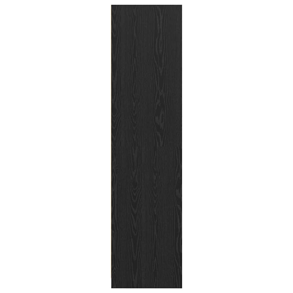 Kleiderschrank Schwarz Eichen-Optik 50 x 30 x 200 cm