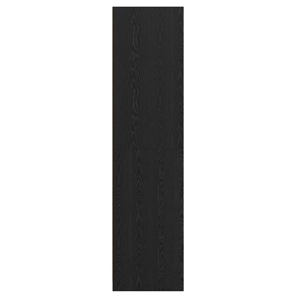 Kleiderschrank mit Regal Schwarz Eichen-Optik 50 x 50 x 200 cm