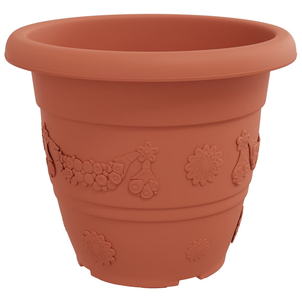 Runder Blumentopf 24 pcs Ziegelrot Ø 39 x 32 cm Kunststoff