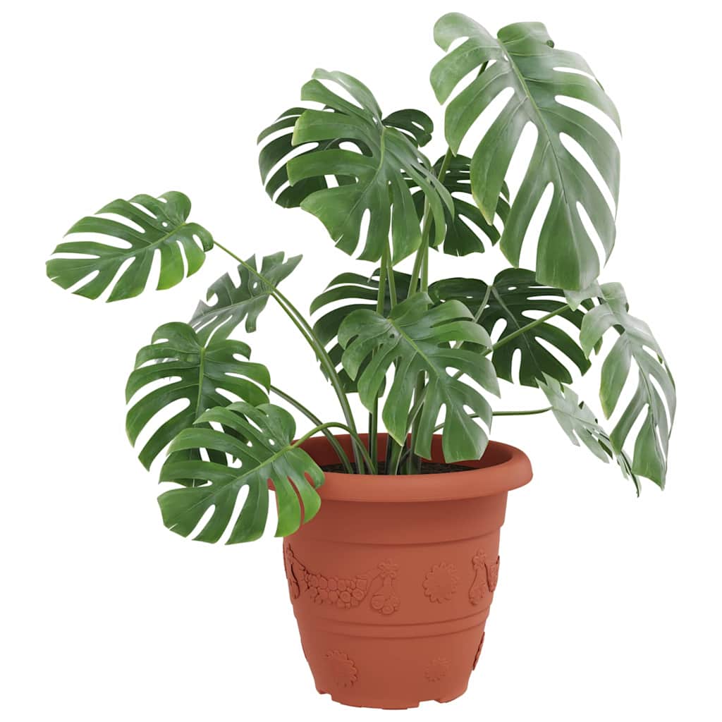 Runder Blumentopf 24 pcs Ziegelrot Ø 39 x 32 cm Kunststoff