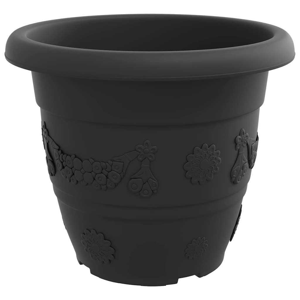Runder Blumentopf 24 pcs Schwarz Ø 39 x 32 cm Kunststoff