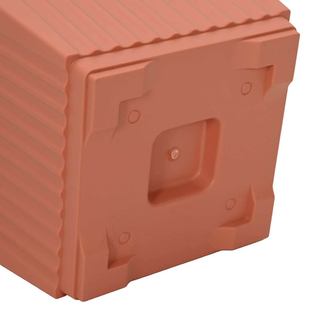 Quadratischer Blumentopf 24 pcs Ziegelrot 33 x 33 x 26 cm