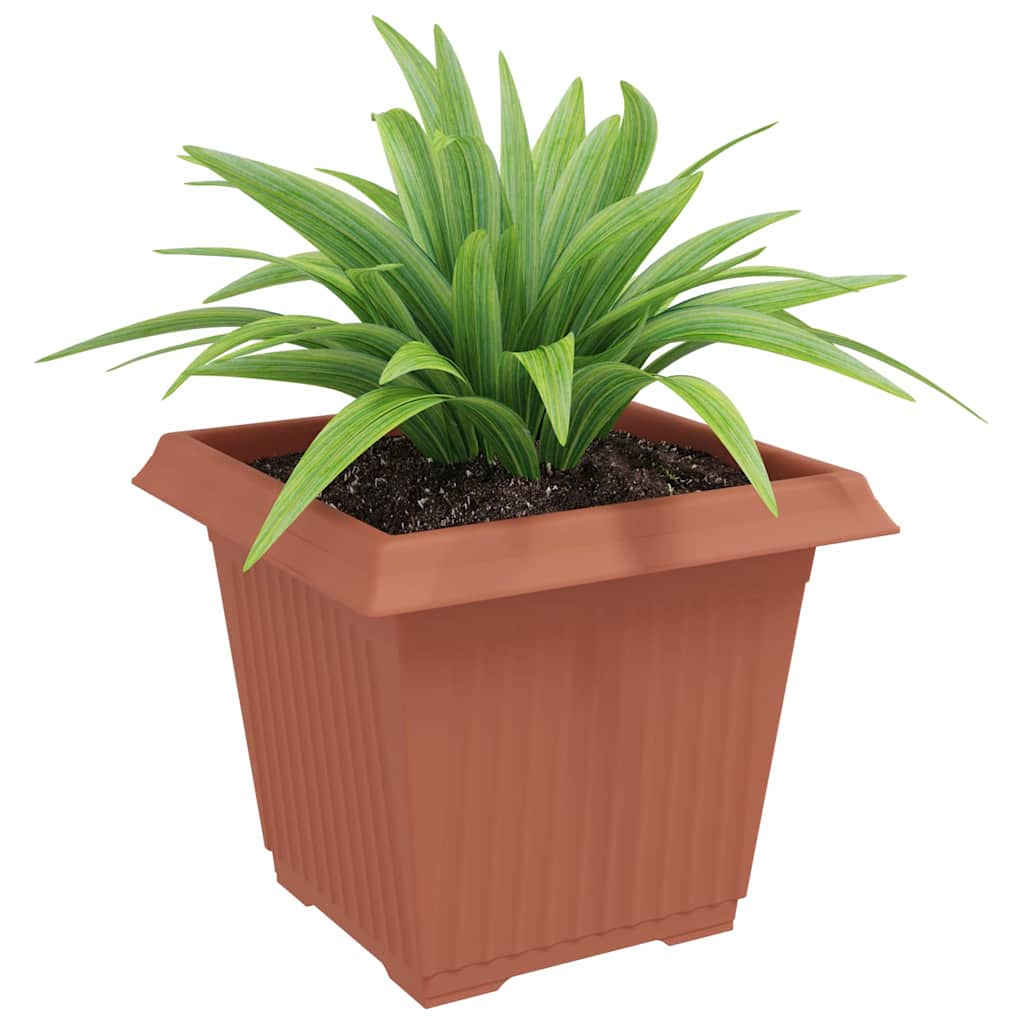 Quadratischer Blumentopf 24 pcs Ziegelrot 33 x 33 x 26 cm