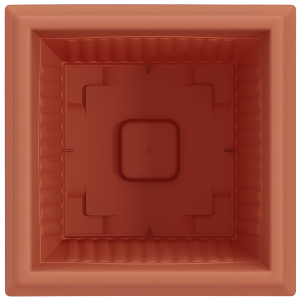 Quadratischer Blumentopf 24 pcs Ziegelrot 33 x 33 x 26 cm