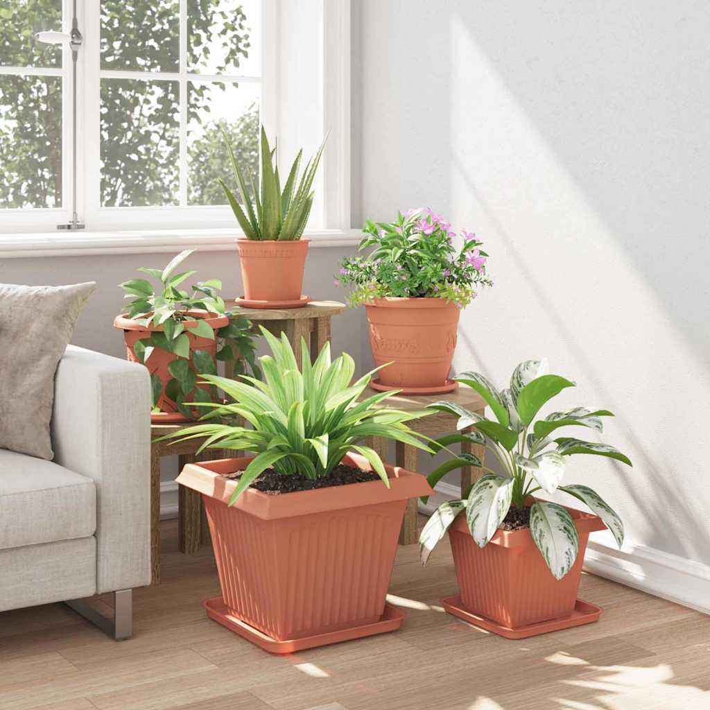 Quadratischer Blumentopf 24 pcs Ziegelrot 38 x 38 x 30 cm