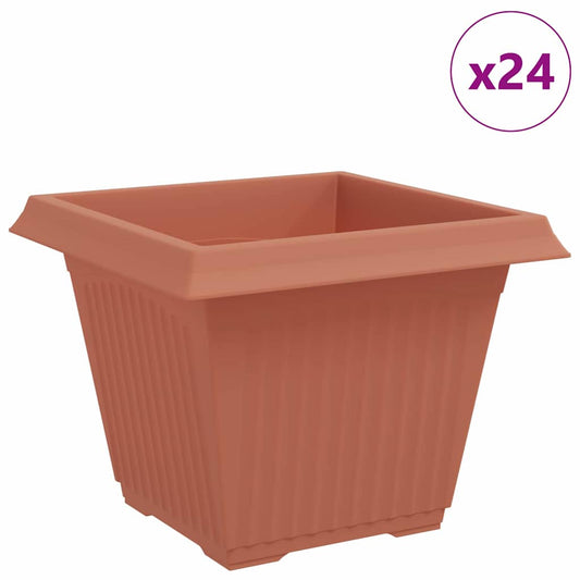Quadratischer Blumentopf 24 pcs Ziegelrot 43 x 43 x 33,5 cm