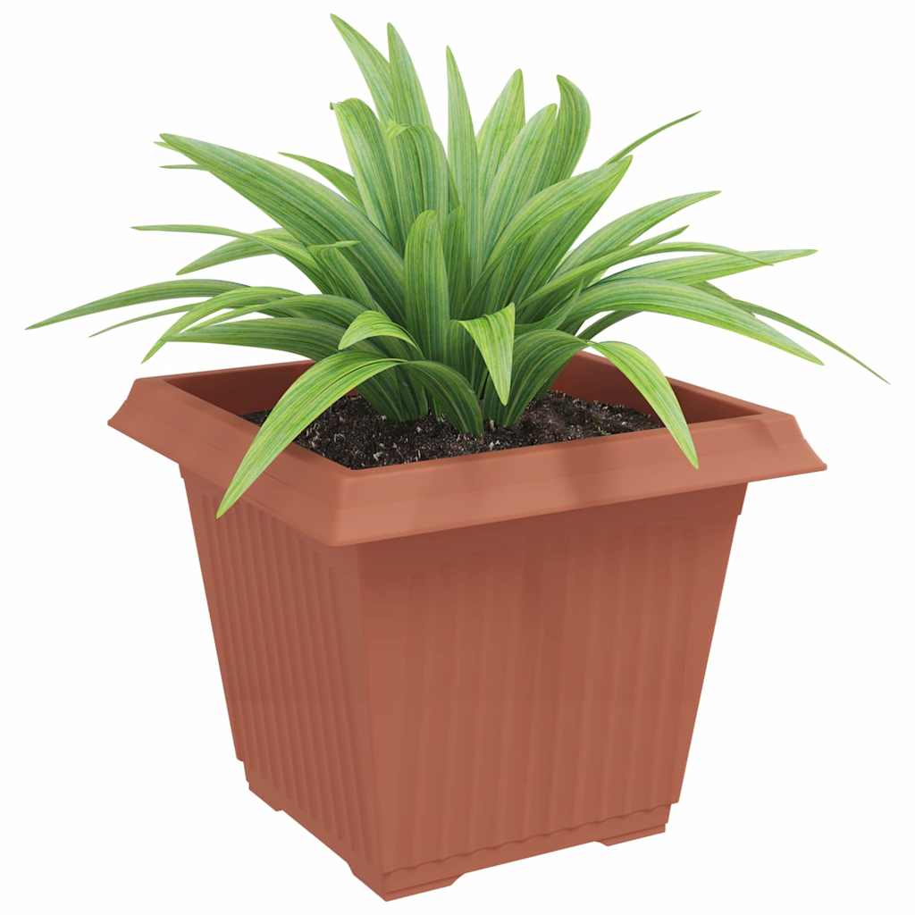Quadratischer Blumentopf 24 pcs Ziegelrot 43 x 43 x 33,5 cm