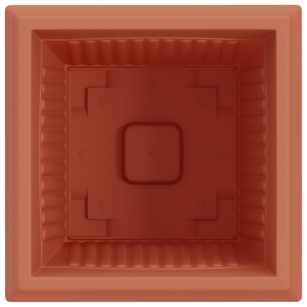 Quadratischer Blumentopf 24 pcs Ziegelrot 43 x 43 x 33,5 cm