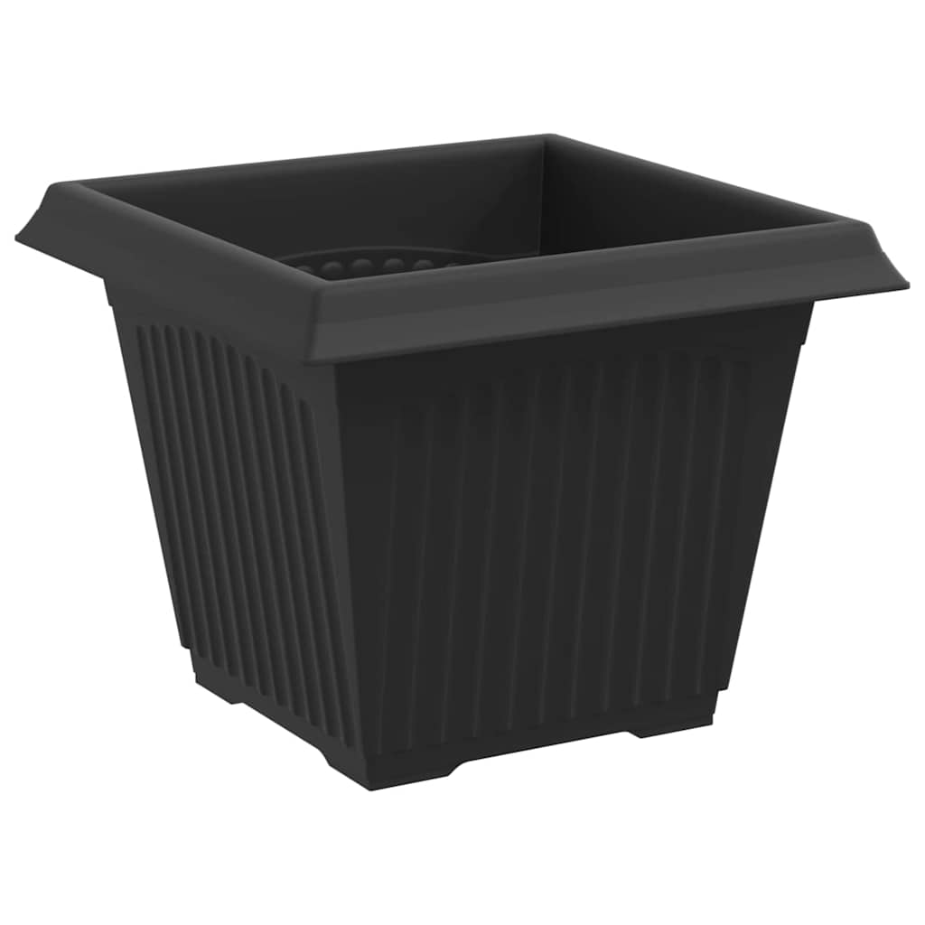 Quadratischer Blumentopf 24 pcs Schwarz 33 x 33 x 26 cm