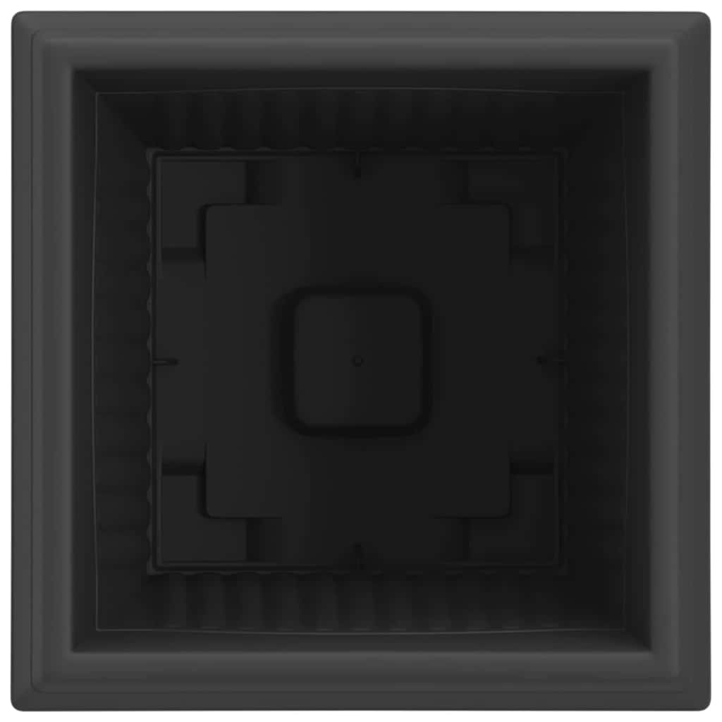 Quadratischer Blumentopf 24 pcs Schwarz 33 x 33 x 26 cm