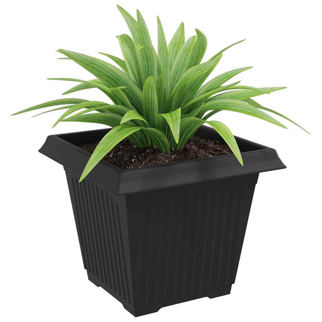 Quadratischer Blumentopf 24 pcs Schwarz 38 x 38 x 30 cm