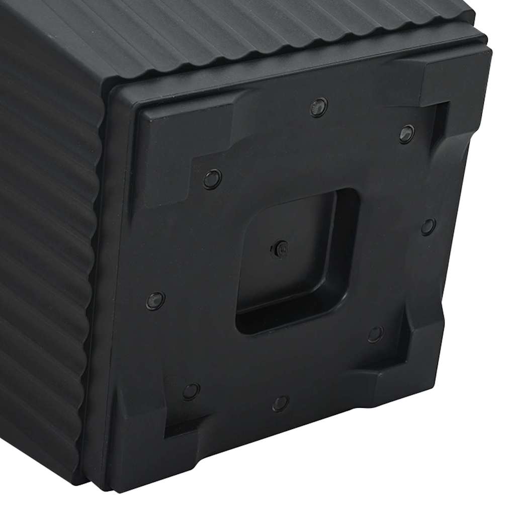 Quadratischer Blumentopf 24 pcs Schwarz 43 x 43 x 33,5 cm